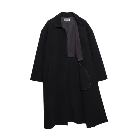 'Rever' Wool Long Rever Coat