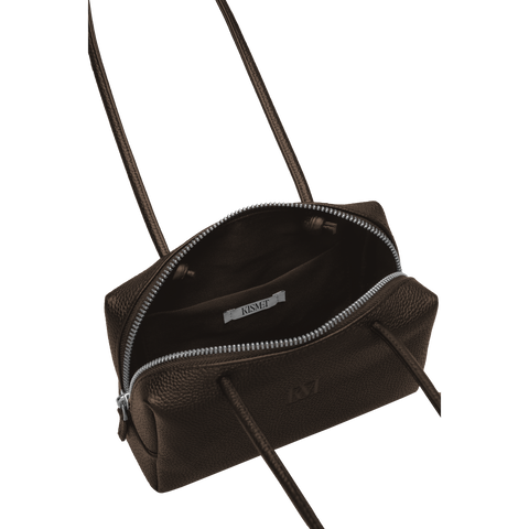 'Const' Compact Leather Pouch Bag