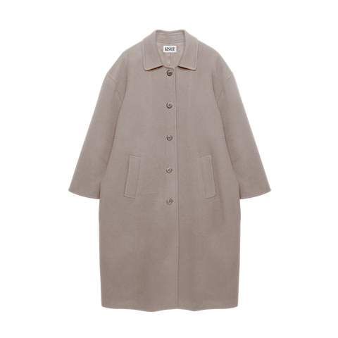 'Rever' Wool Long Rever Coat