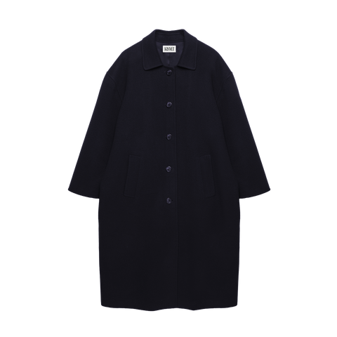 'Rever' Wool Long Rever Coat